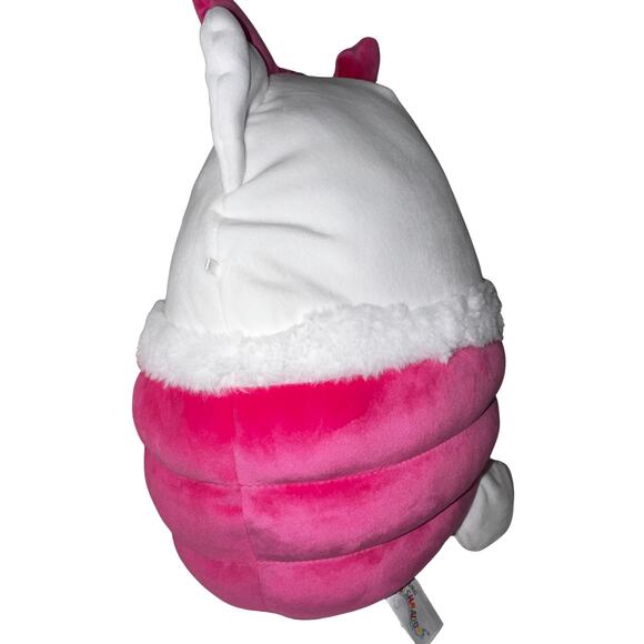 Squishmallows Pink & White Holiday Axolotl Plush – Authentic Kellytoy – 10” - Picture 6 of 7
